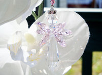 Crystal Angel Suncatcher, Pink Angel Sun Catcher for the Home, Memorial Gift