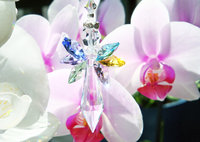 Rainbow Crystal Angel Suncatcher, Angel Memorial Gift, Crystal Angel Sun Catcher for home