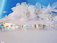 White Ceiling Fan Pull Chain, Swarovski Crystal Light Pulls, House Warming Gift