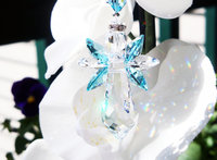 Crystal Angel Rear View Mirror Charm, Swarovski Crystal Angel Suncatcher for Car Rearview Mirror, Guardian Angel Memorial Gift