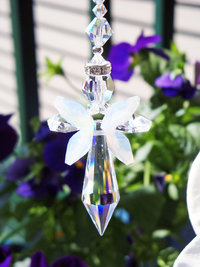 Angel Car Charm, Crystal Guardian Angel Rear View Mirror Charm, White Opal, Angel Memorial Gift, Car Accessories