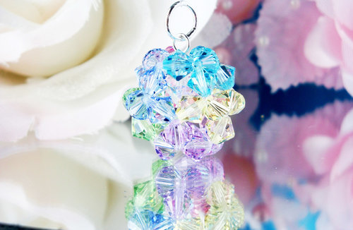 Swarovski Crystal Keychain, Rainbow Crystal Ball Key Chain, Crystal Keychains for Women, Key Ring