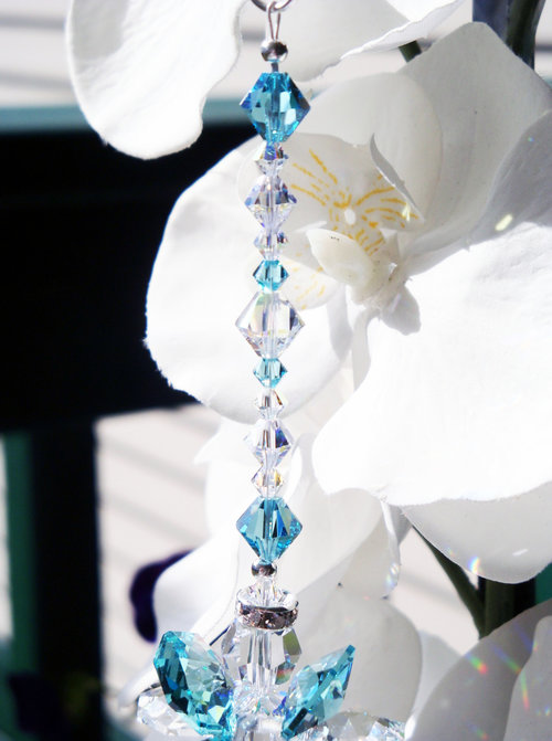 Crystal Angel Rear View Mirror Charm, Swarovski Crystal Angel Suncatcher for Car Rearview Mirror, Guardian Angel Memorial Gift
